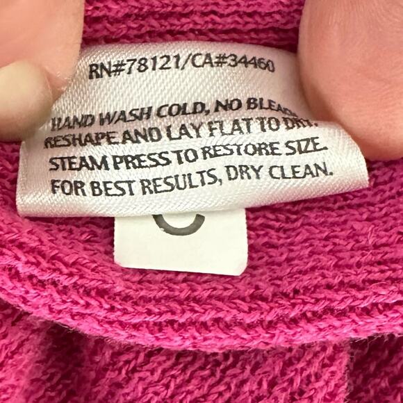 Eileen Fisher Linen Elegant Pink Open Front Women's Sweater Size Small Petite - Picture 6 of 6